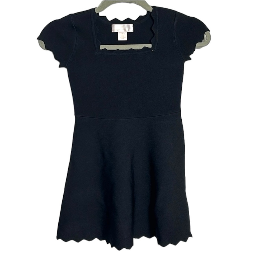 NWT NEW RACHEL PARCEL Black scallop hem dress fit and flare skate dress size 6